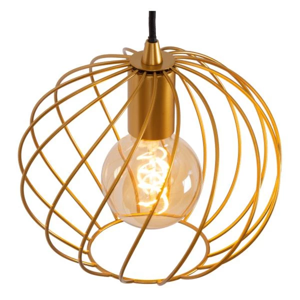 Lucide DANZA - Pendant light - Ø 50 cm - 3xE27 - Matt Gold / Brass - detail 2